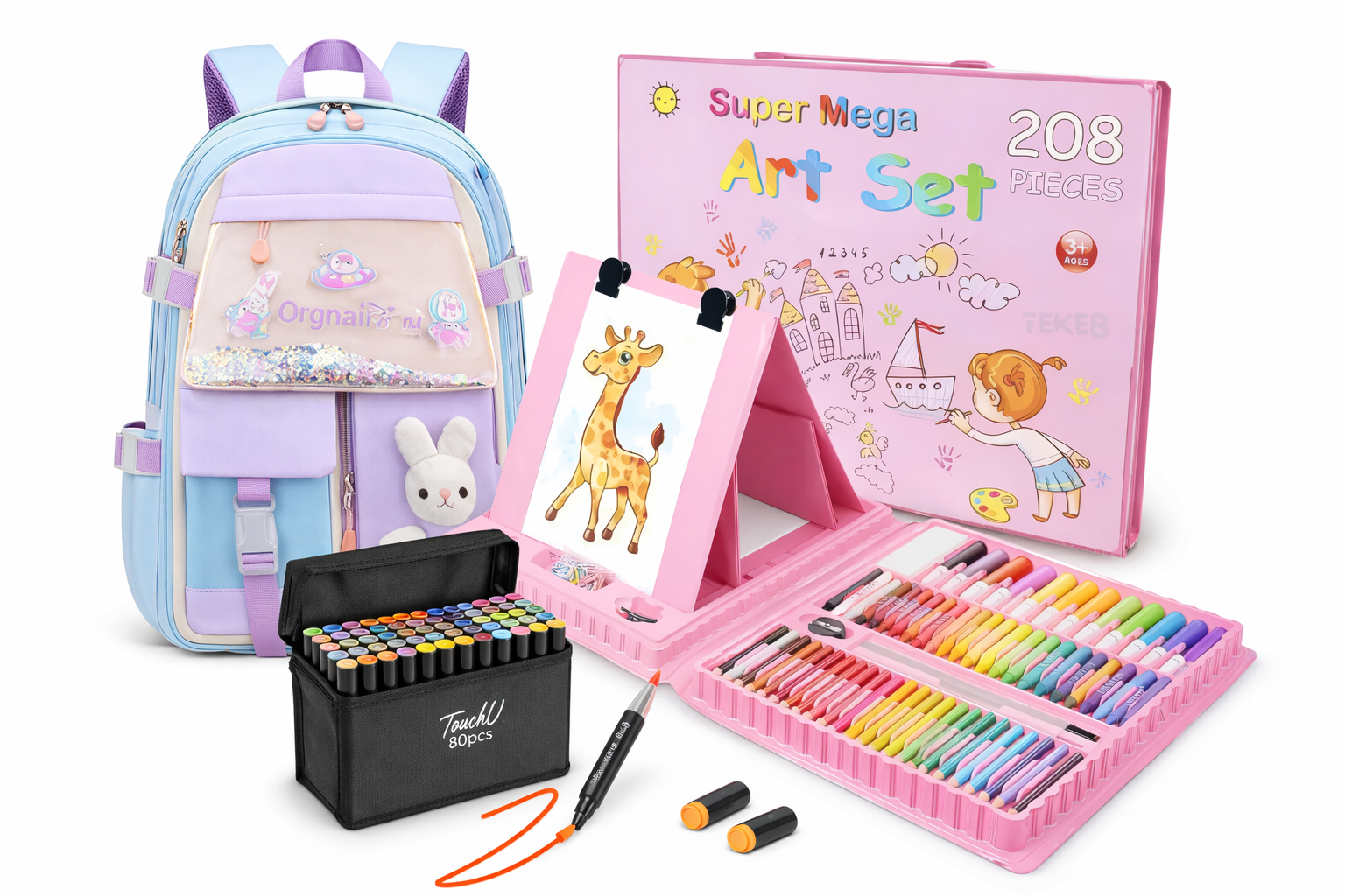 KIT ESCOLAR KAWAII - -: MALETA+SET ARTE208 PZ